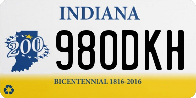 IN license plate 980DKH