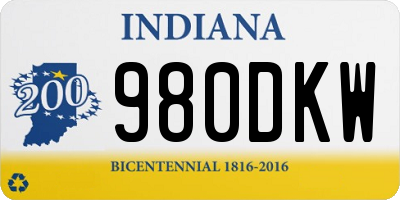 IN license plate 980DKW