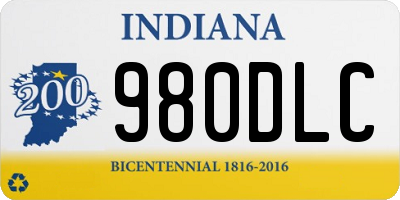 IN license plate 980DLC