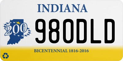 IN license plate 980DLD