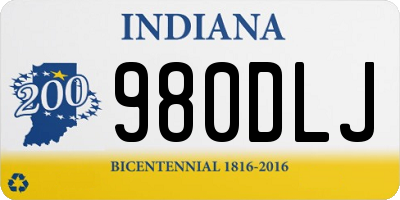 IN license plate 980DLJ