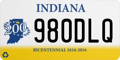 IN license plate 980DLQ
