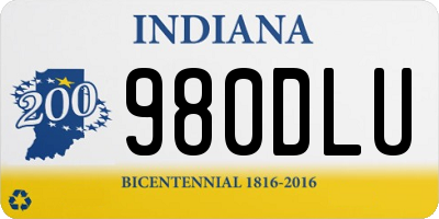 IN license plate 980DLU