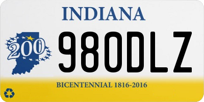 IN license plate 980DLZ