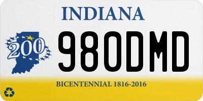 IN license plate 980DMD
