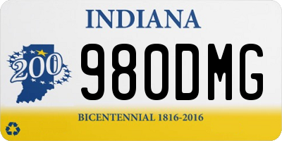 IN license plate 980DMG