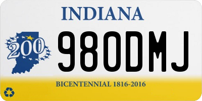 IN license plate 980DMJ