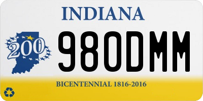 IN license plate 980DMM