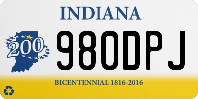 IN license plate 980DPJ