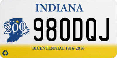 IN license plate 980DQJ