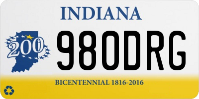 IN license plate 980DRG