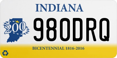 IN license plate 980DRQ