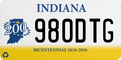 IN license plate 980DTG