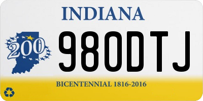 IN license plate 980DTJ