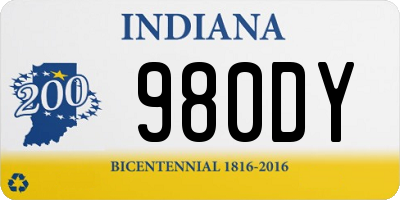 IN license plate 980DY