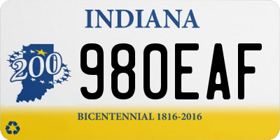 IN license plate 980EAF