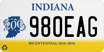 IN license plate 980EAG