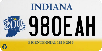 IN license plate 980EAH