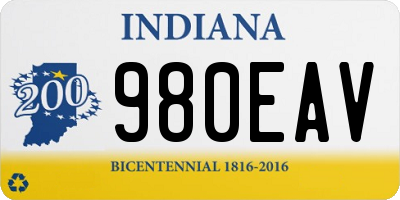 IN license plate 980EAV