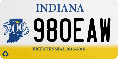 IN license plate 980EAW
