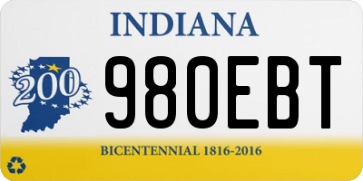 IN license plate 980EBT