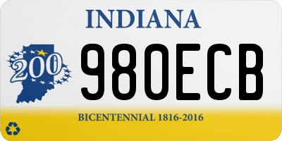 IN license plate 980ECB