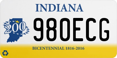 IN license plate 980ECG