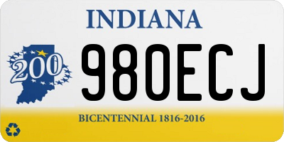 IN license plate 980ECJ