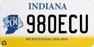 IN license plate 980ECU