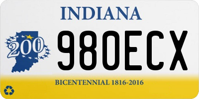 IN license plate 980ECX