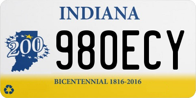 IN license plate 980ECY