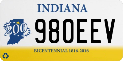 IN license plate 980EEV