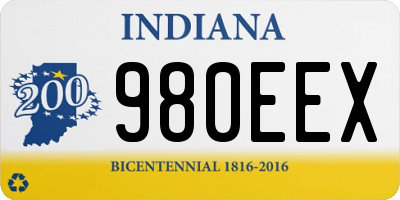 IN license plate 980EEX