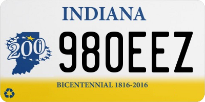 IN license plate 980EEZ