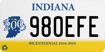 IN license plate 980EFE