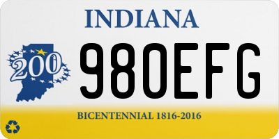 IN license plate 980EFG