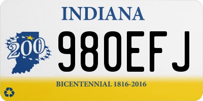 IN license plate 980EFJ