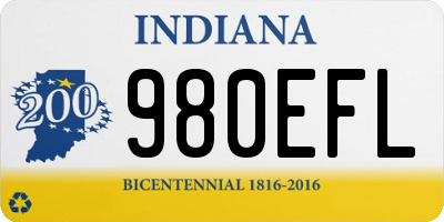 IN license plate 980EFL