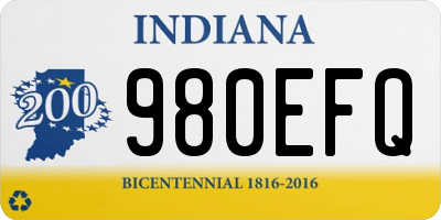 IN license plate 980EFQ