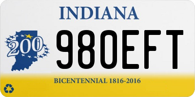 IN license plate 980EFT