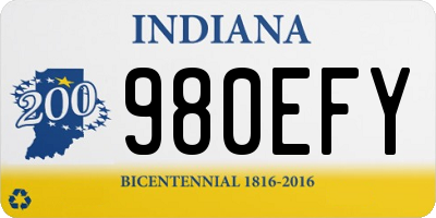 IN license plate 980EFY