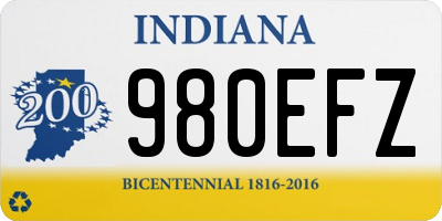 IN license plate 980EFZ
