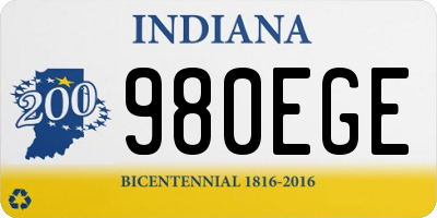 IN license plate 980EGE
