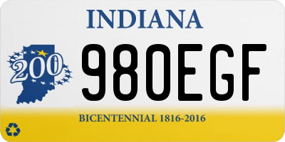 IN license plate 980EGF
