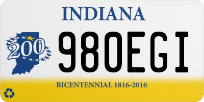 IN license plate 980EGI