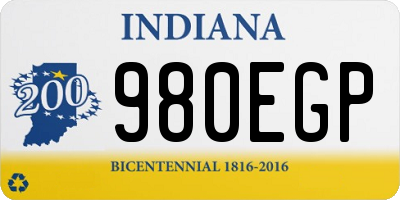 IN license plate 980EGP