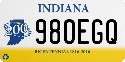 IN license plate 980EGQ