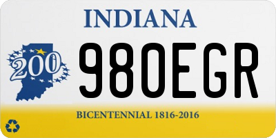 IN license plate 980EGR