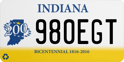 IN license plate 980EGT