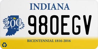 IN license plate 980EGV